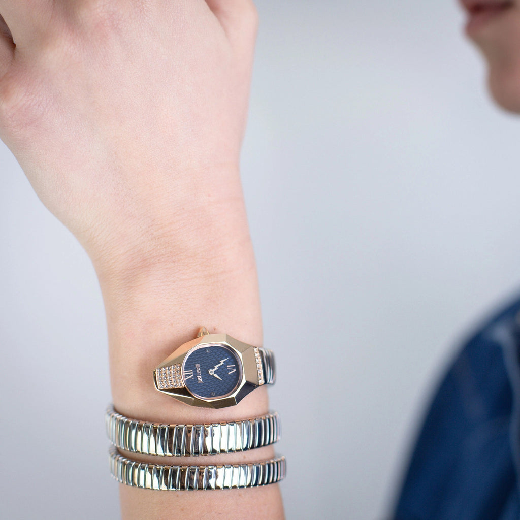 Just Cavalli Lunara Silver Rose Gold Blue