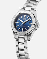 Tag Heuer Aquaracer Blue Dial Silver Steel Strap Watch For Women Wbd1412 Ba0741