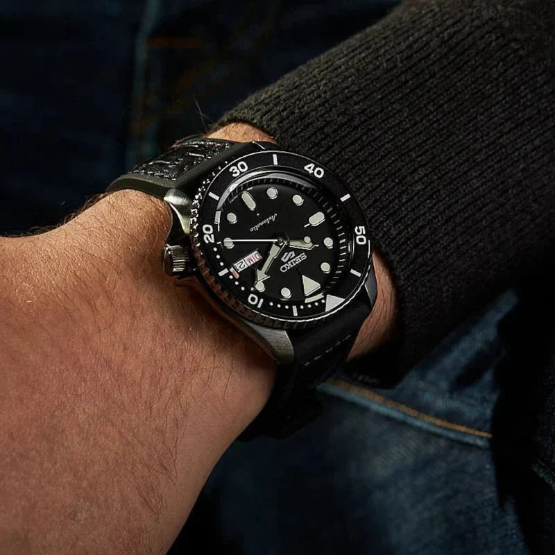 Seiko 5 Sports Auto Mens Black Watch Srpd65k3
