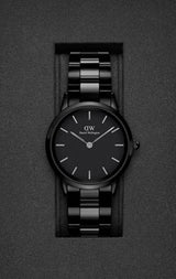 Daniel Wellington Mens Black Iconic Link Ceramic Watch Dw00100414