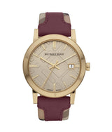 Burberry Ladies Watch The City Check Champagne Bu9017