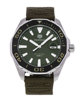 Tag Heuer Aquaracer Black Dial Khakhi Green Nato Strap Watch For Men Way101e Fc8222