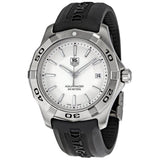 Tag Heuer Aquaracer Caliber 5 White Dial Black Rubber Strap Watch For Men Way2111 Ft8021