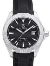 Tag Heuer Aquaracer Automatic Caliber 5 Black Dial Black Rubber Strap Watch For Men Way2110 Ft8021