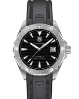 Tag Heuer Aquaracer Automatic Caliber 5 Black Dial Black Rubber Strap Watch For Men Way2110 Ft8021