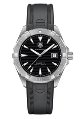 Tag Heuer Aquaracer Caliber 5 Automatic Black Dial Black Rubber Strap Watch For Men Way2113 Ft8021
