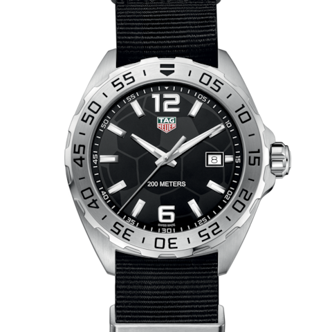 Tag Heuer Formula 1 Quartz Black Dial Black Nato Strap Watch For Men Waz1015 Fc8198