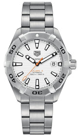 Tag Heuer Aquaracer Automatic White Dial Silver Steel Strap Watch For Men Wbd2111 Ba0928