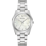 Bulova Surveyor Ladies Mother Of Pearl Watch 96p228