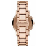 Ladies Swiss Rose Gold Tone Stainless Steel Burberry Watch Bu9204