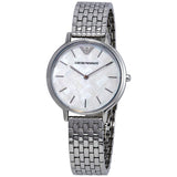 Emporio Armani Mother Of Pearl Dial Silver Steel Strap Watch For Women Ar11112