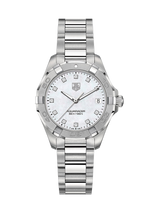 Tag Heuer Aquaracer Diamonds Mother Of Pearl Dial Silver Steel Strap Watch For Women Wbd131b Ba0748