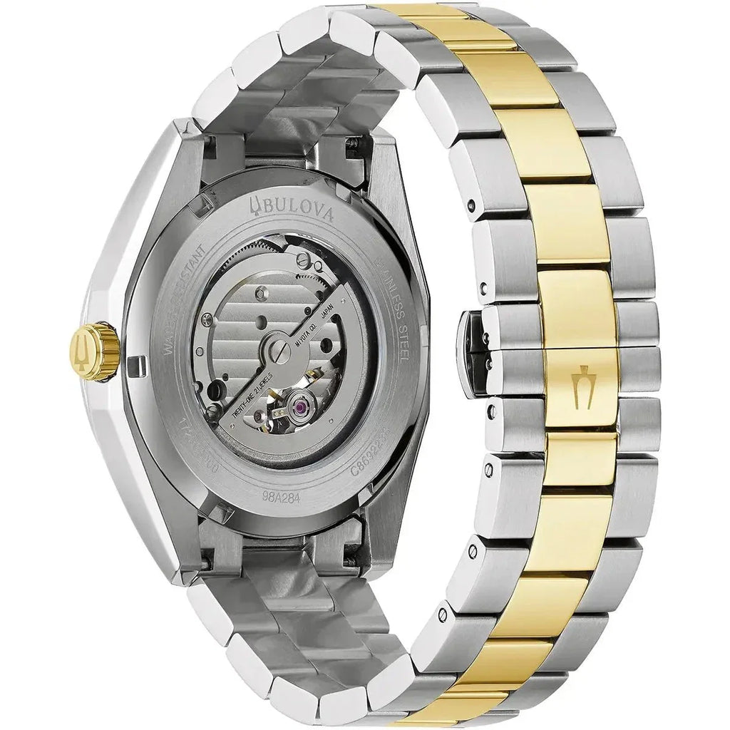 Bulova Surveyor Auto Mens Two Tone Watch 98a284