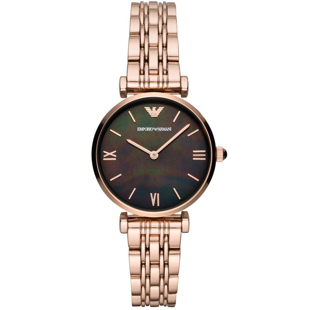 Emporio Armani Ar11145 Ladies Automatic T Bar Gianni Rose Gold Watch