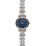 Emporio Armani Ar11222 Ladies Automatic T Bar Gianni Two Tone Blue Watch