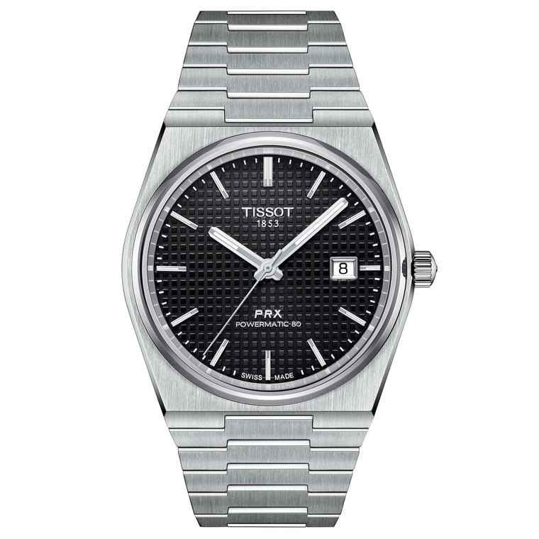 Tissot Prx Powermatic 80 Mens Black Watch T1374071105100