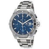 Tag Heuer Aquaracer Automatic Chronograph Blue Dial Silver Steel Strap Watch For Men Cay2112 Ba0927