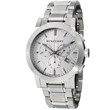 Burberry Mens Watch Chronograph The City Silver Bu9350