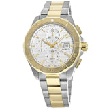 Tag Heuer Aquaracer Automatic White Dial Two Tone Steel Strap Watch For Men Cay2121 Bb0923