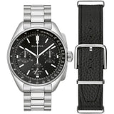 Bulova Lunar Pilot Chrono Mens Silver Watch 96k111