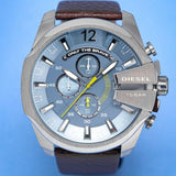 Diesel Dz4281 Men S Chronograph Mega Chief Blue Brown Watch
