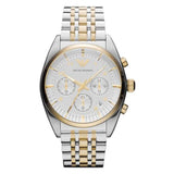 Emporio Armani Ar0396 Men S Two Tone Chronograph Watch