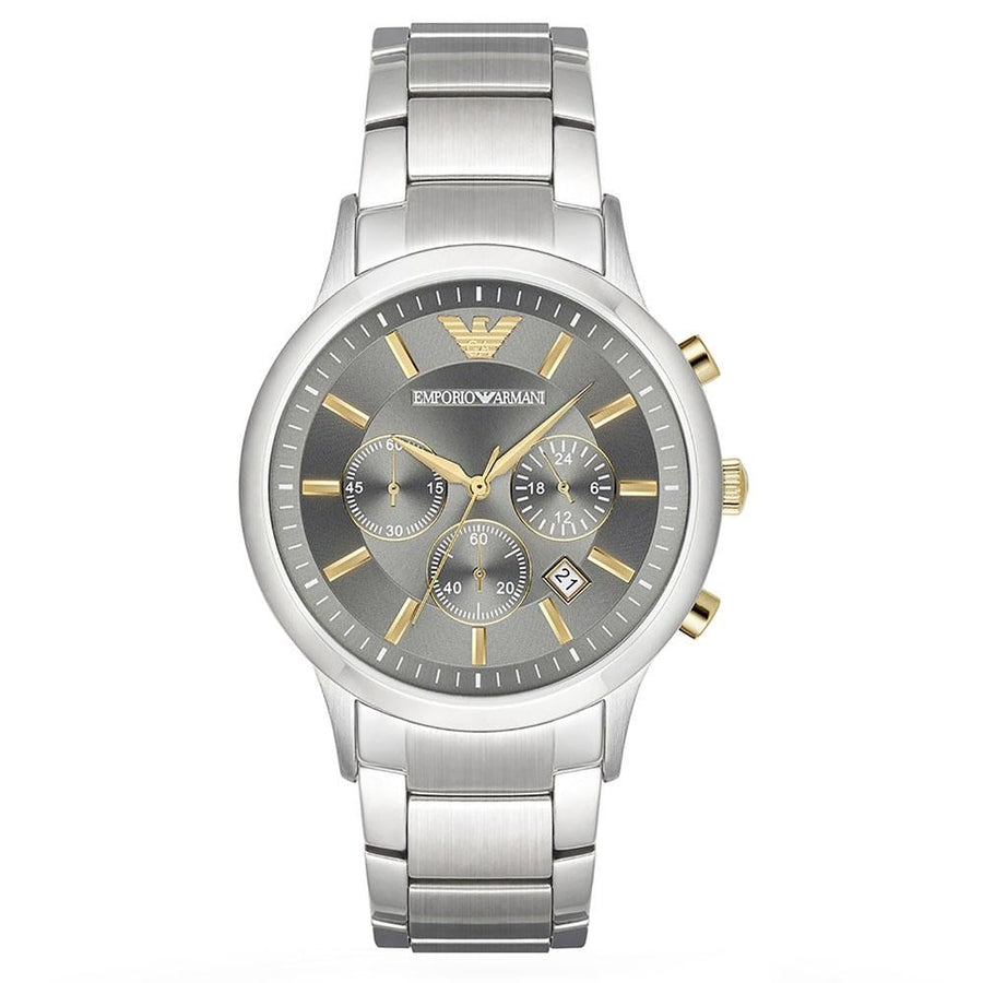 Emporio Armani Ar11047 Men S Silver Chronograph Watch
