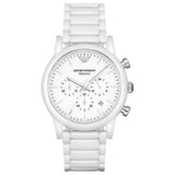 Emporio Armani Ar1499 Men S White Chronograph Watch