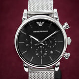 Emporio Armani Ar1808 Men S Luigi Chronograph Mesh Watch