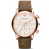 Emporio Armani Ar1809 Men S Luigi Chronograph Rose Gold Pvd Watch
