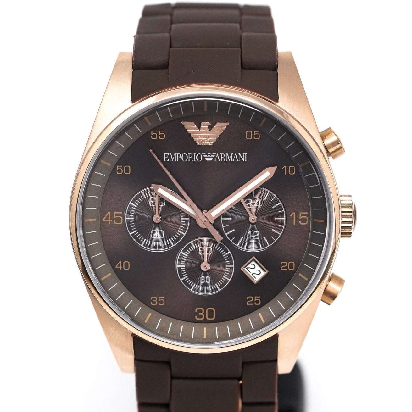 Emporio Armani Ar5891 Ladies Chronograph Brown Watch