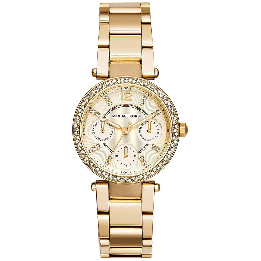 Michael Kors Mk6056 Ladies Mini Parker Gold Chronograph Watch