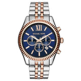 Michael Kors Mk8412 Men S Lexington Chronograph Two Tone Blue Watch