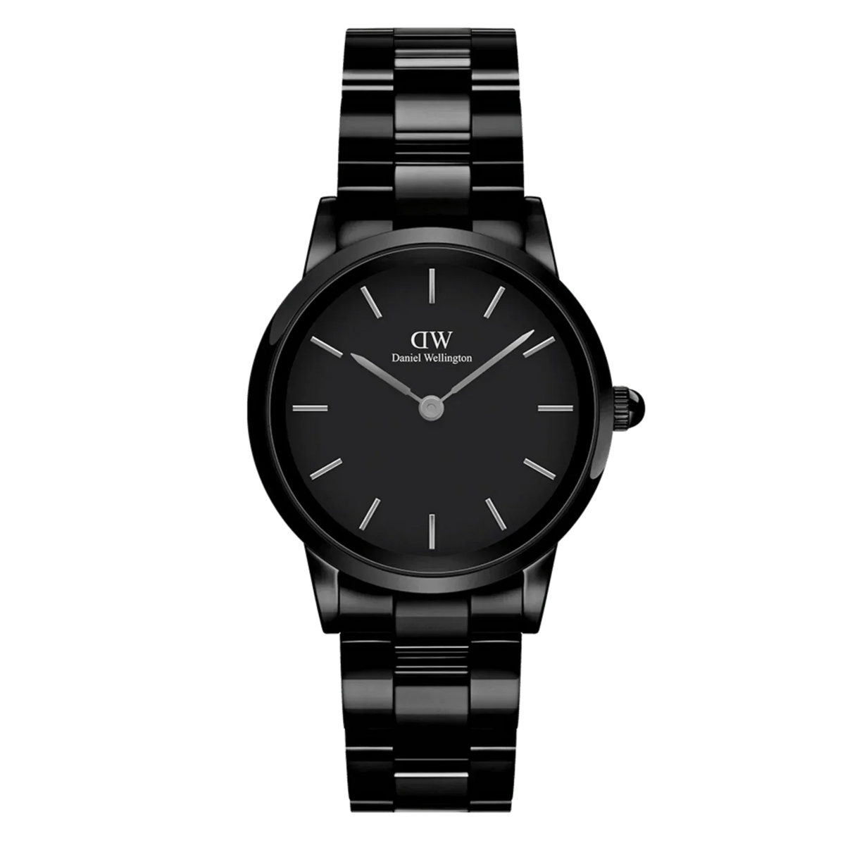 Daniel Wellington Mens Black Iconic Link Ceramic Watch Dw00100414