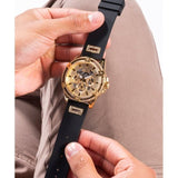 Guess Watches Gents King Stainless Steel Gold Watch Gw0537g2