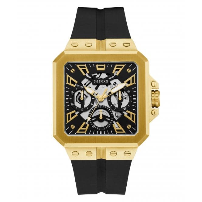 Guess Watches Gents Leo Gold Tone Watch Gw0637g2