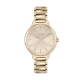 Hugo Boss Womens 1502540 Signature Rose Gold Tone Stainless Steel Watch