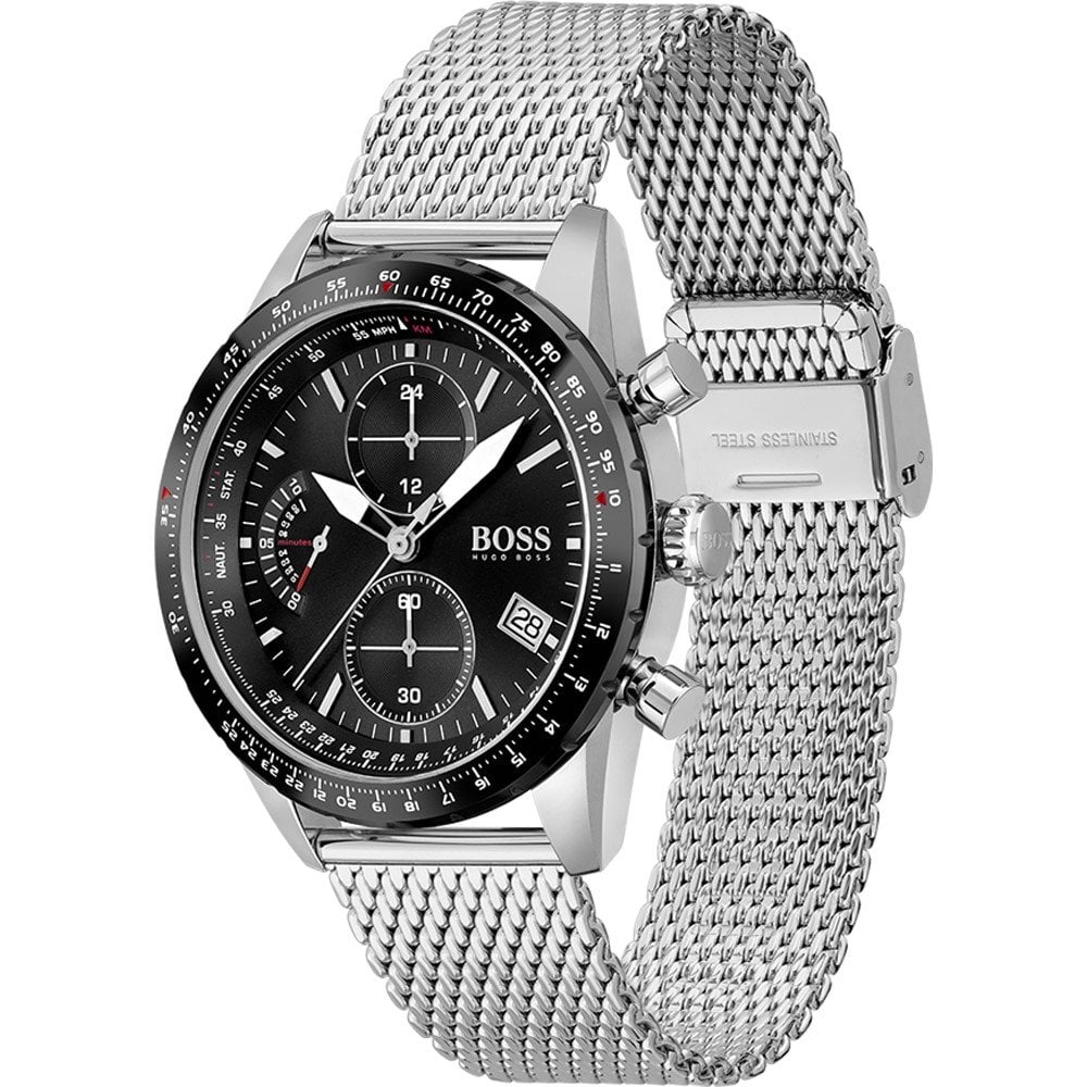 Hugo Boss Mens 1513886 Chronograph Pilot Edition Stainless Steel Watch