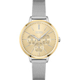 Hugo Boss Womens 1502600 Symphony Gold Tone And Silver Mesh Bracelet Watch