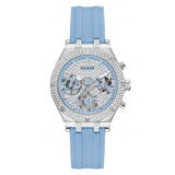 Guess Watches Ladies Heiress Silicone Silver Watch Gw0407l1