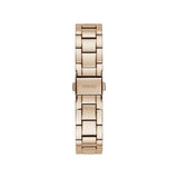 Guess Watches Ladies Rose Gold Sparkling Rose Steel Floral Print Watch Gw0242l3