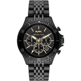 Michael Kors Mk8750 Men S Bayville Silver Black Chronograph Watch