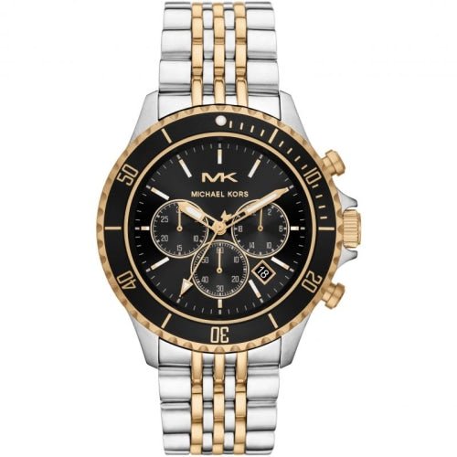 Michael Kors Mk8872 Men S Bayville Two Tone Black Chronograph Watch