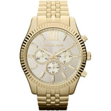 Michael Kors Mens Chronograph Watch Lexington 45mm Gold Mk8281