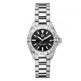 Tag Heuer Aquaracer Quartz Black Dial Silver Steel Strap Watch For Women Wbd1410 Ba0741