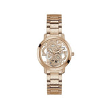 Guess Watches Quattro Clear Ladies Trend Rose Gold Stainless Steel Watch Gw0300l3