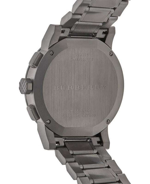 Burberry Mens Watch Chronograph The City Black Pvd Bu9354