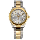 Tag Heuer Aquaracer Silver Dial Two Tone Steel Strap Watch For Women Wbd1120 Bb0930