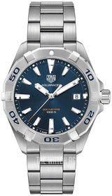 Tag Heuer Aquaracer Automatic Blue Dial Silver Steel Strap Watch For Men Wbd2112 Ba0928