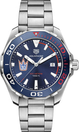 Tag Heuer Aquaracer Henrik Lundqvist Special Edition Blue Dial Silver Steel Strap Watch For Men Way101j Ba0746